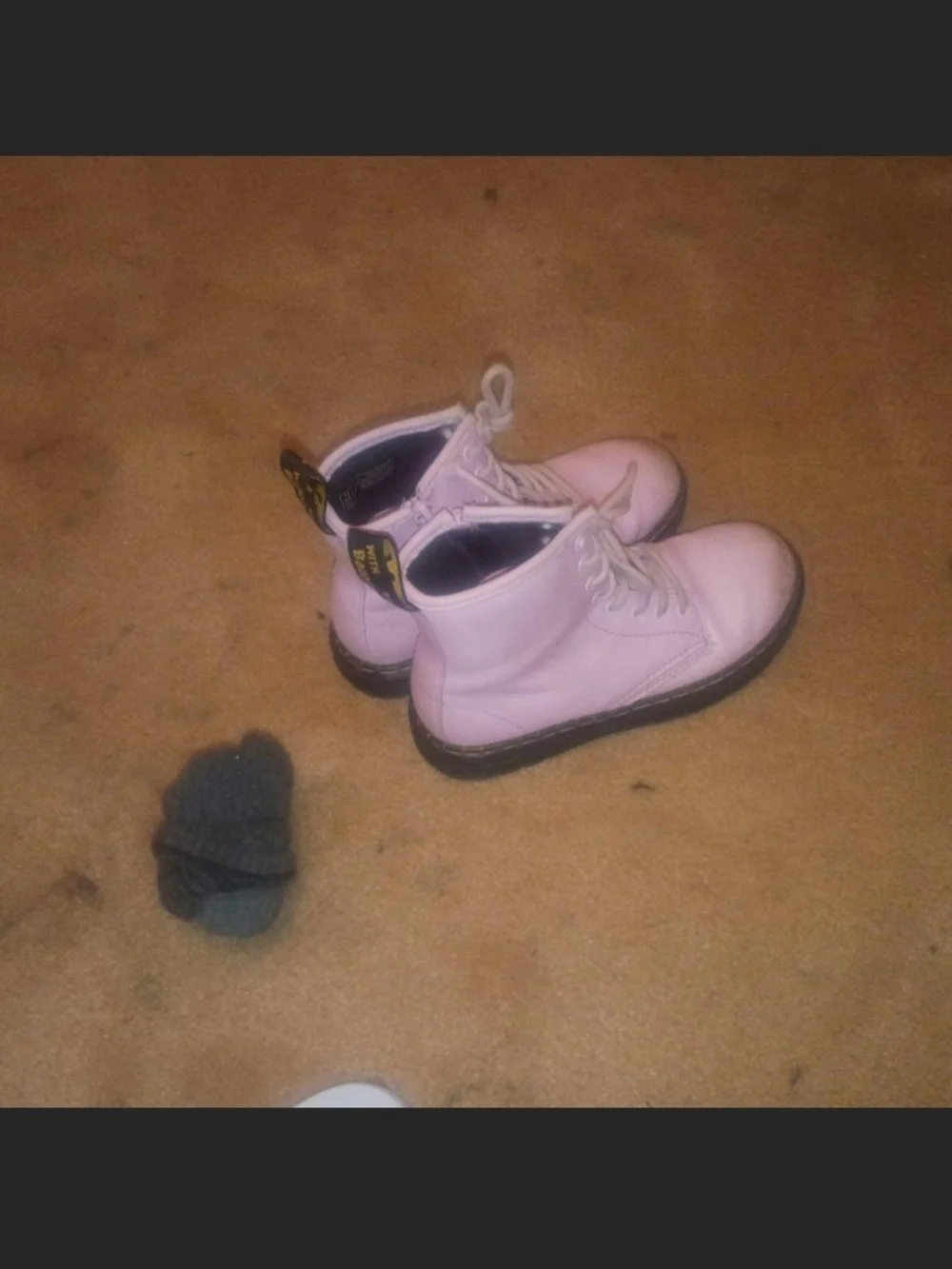 Dr. Martens Pink Kids Lace-Up Boots